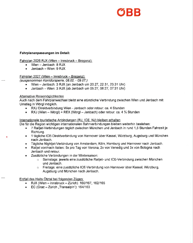 Information Fahrplanwechsel 2026/2027